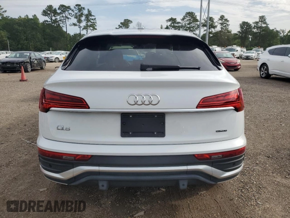 2023 Audi Q5 Sportback S line Prestige with VIN WA16AAFY0P2137734, listed as a Copart auction lot 58766465 with 17,527 mi miles and Salvage title. Bid and sale history available at DreamBid. Image 6.