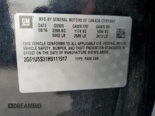 2017 Cadillac XTS Livery z VIN 2G61U5S31H9111917, wystawiony jako Copart lot #52285154 z przebiegiem 304 361 mil mil oraz Szkoda całkowita • Salvage title. Historia ofert i sprzedaży dostępna na DreamBid. Obrazek 13.