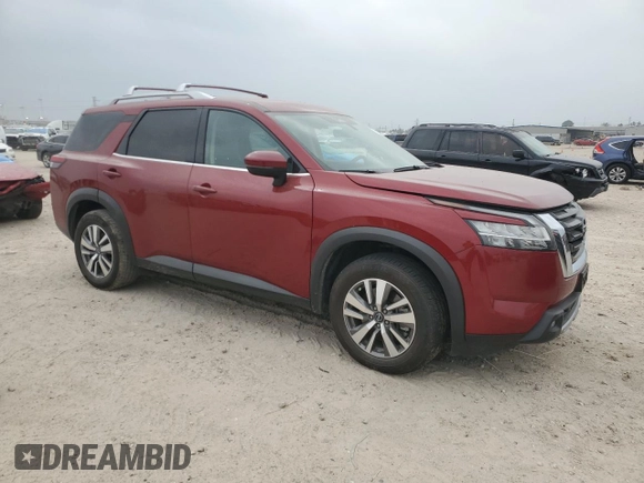 2023 Nissan Pathfinder SL with VIN 5N1DR3CA9PC225504, listed as a Copart auction lot 49184095 with 47,791 mi miles and Salvage title. Bid and sale history available at DreamBid. Image 4.