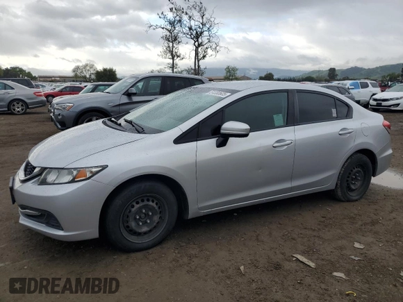 2015 Honda Civic Sedan LX with VIN 2HGFB2F54FH560824, listed as a Copart auction lot 51330605 with 215,540 mi miles and Salvage Title. Bid and sale history available at carsss.com. Image 1.