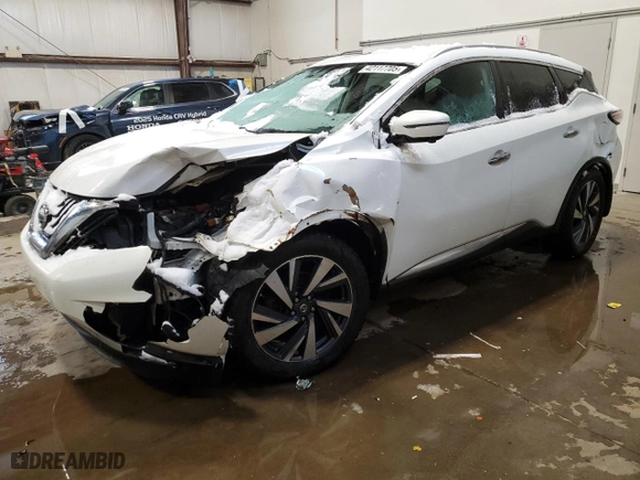 2016 Nissan Murano S with VIN 5N1AZ2MH4GN133309, listed as a Copart auction lot 42117705 with 164,386 mi miles and Salvage Title. Bid and sale history available at carsss.com. Image 1.