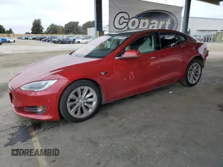 2017 Tesla Model S 100D with VIN 5YJSA1E29HF229425, listed as a Copart auction lot 54602195 with 128,886 mi miles and Salvage Title. Bid and sale history available at DreamBid. Image 1.