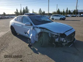 2022 Genesis G70 3.3T with VIN KMTG54TE9NU081984, listed as a Copart auction lot 79634704 with 63,169 mi miles and Salvage Title. Bid and sale history available at DreamBid. Image 4.