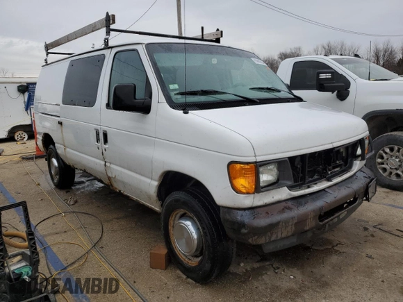 2005 Ford Econoline Cargo with VIN 1FTNE24W25HB03401, listed as a Copart auction lot 85960554 with 218,642 mi miles and Salvage Title. Bid and sale history available at carsss.com. Image 4.