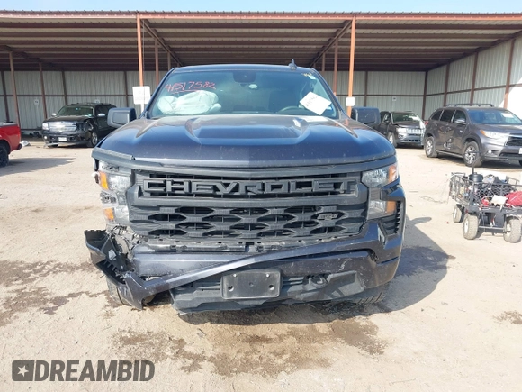 2022 Chevrolet Silverado 1500 Custom with VIN 1GCPABEK5NZ519646, listed as a IAAI auction lot 41517582 with 58,021 mi miles and . Bid and sale history available at DreamBid. Image 12.