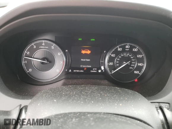 2020 Acura RDX with VIN 5J8TC2H3XLL017102, listed as a Copart auction lot 53148015 with 57,301 mi miles and Salvage Title. Bid and sale history available at DreamBid. Image 9.