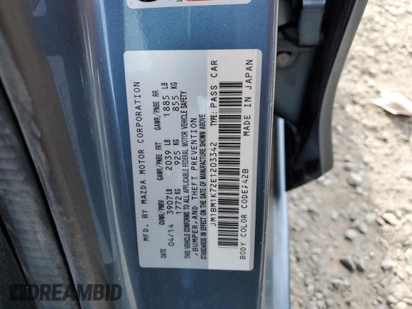 2014 Mazda 3 i Sport with VIN JM1BM1K72E1203342, listed as a Copart auction lot 78787214 with 130,127 mi miles and Salvage Title. Bid and sale history available at DreamBid. Image 13.