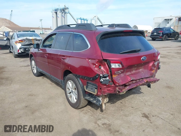 2017 Subaru Outback Premium with VIN 4S4BSAFC9H3418315, listed as a IAAI auction lot 42012091 with 62,906 mi miles and . Bid and sale history available at DreamBid. Image 3.