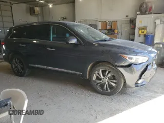 2013 Infiniti JX35 with VIN 5N1AL0MM7DC301244, listed as a Copart auction lot 47634945 with 116,533 mi miles and Salvage Title. Bid and sale history available at DreamBid. Image 4.