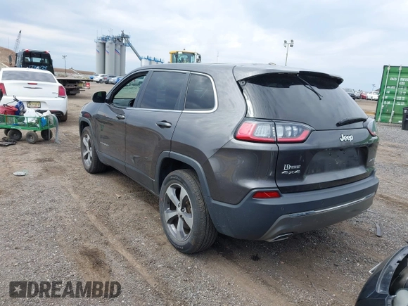 2019 Jeep Cherokee Limited with VIN 1C4PJMDX6KD156310, listed as a IAAI auction lot 41982999 with 52,000 mi miles. Bid and sale history available at carsss.com. Image 3.