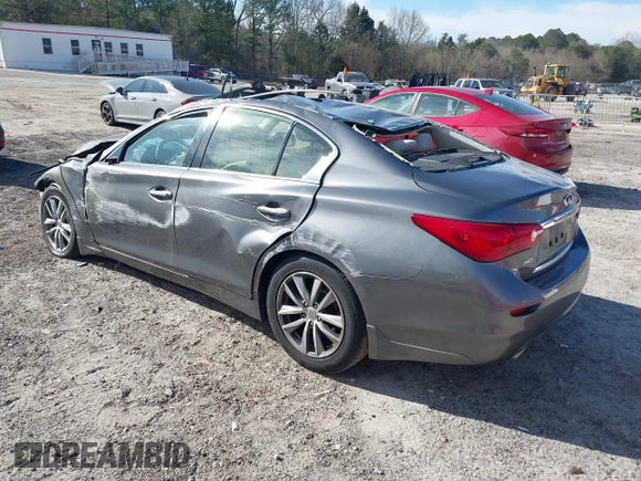 2015 Infiniti Q50 Premium with VIN JN1BV7AR4FM411454, listed as a IAAI auction lot 41707936 with 1 mi miles. Bid and sale history available at carsss.com. Image 3.