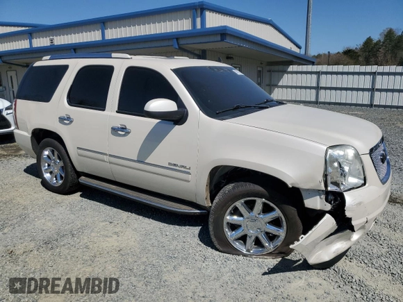 2013 GMC Yukon Denali with VIN 1GKS2EEF0DR326058, listed as a Copart auction lot 50707535 with 156,764 mi miles and Salvage Title. Bid and sale history available at carsss.com. Image 4.