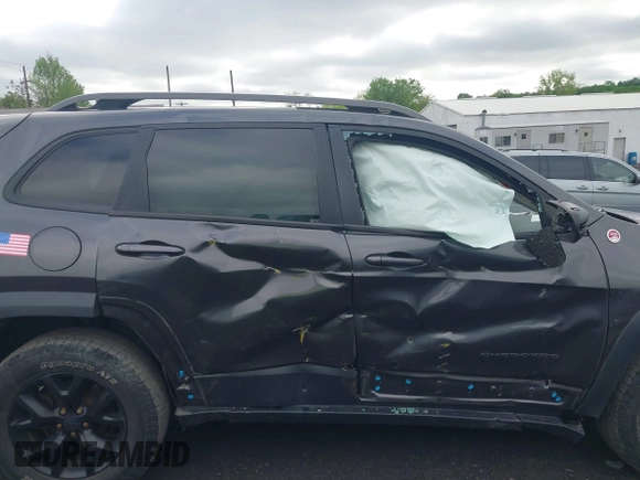 2017 Jeep Cherokee Trailhawk with VIN 1C4PJMBS6HW577058, listed as a IAAI auction lot 42220033 with 111,623 mi miles and . Bid and sale history available at DreamBid. Image 13.