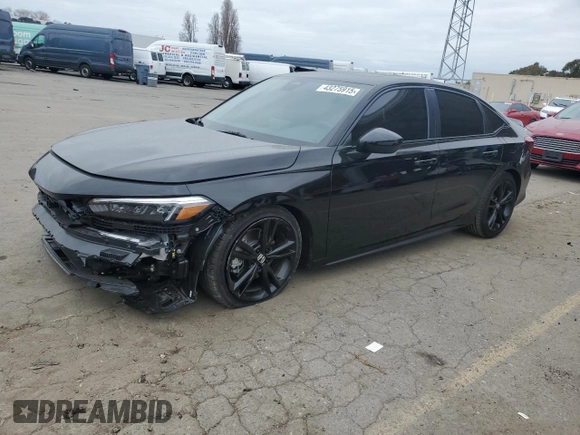 2025 Honda Civic Si with VIN 2HGFE1E50SH473225, listed as a Copart auction lot 43275915 with 4,756 mi miles and Salvage Title. Bid and sale history available at DreamBid. Image 1.