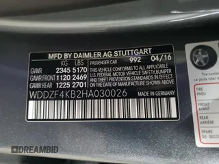 2017 Mercedes-Benz E 300 Luxury with VIN WDDZF4KB2HA030026, listed as a Copart auction lot 56007525 with 120,488 mi miles and Clean Title. Bid and sale history available at DreamBid. Image 12.