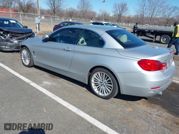 2015 BMW 4 Series 435i xDrive with VIN WBA3T7C50FPW79740, listed as a IAAI auction lot 41740148 with 90,205 mi miles and . Bid and sale history available at carsss.com. Image 3.