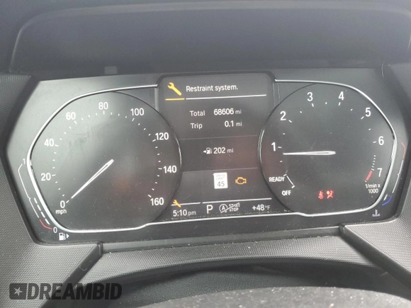 2020 BMW 2 Series 228i xDrive with VIN WBA73AK09L7F65240, listed as a Copart auction lot 55492085 with 68,606 mi miles and Salvage title. Bid and sale history available at DreamBid. Image 9.
