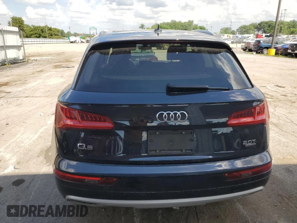 2018 Audi Q5 Premium Plus with VIN WA1BNAFY4J2083350, listed as a Copart auction lot 62327315 with 64,017 mi miles and Salvage title. Bid and sale history available at DreamBid. Image 6.