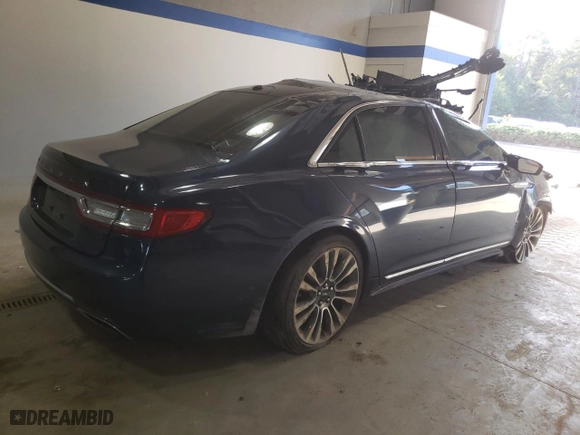 2017 Lincoln Continental Select with VIN 1LN6L9SP0H5617408, listed as a Copart auction lot 75328034 with 0 mi miles and Salvage Title. Bid and sale history available at carsss.com. Image 3.