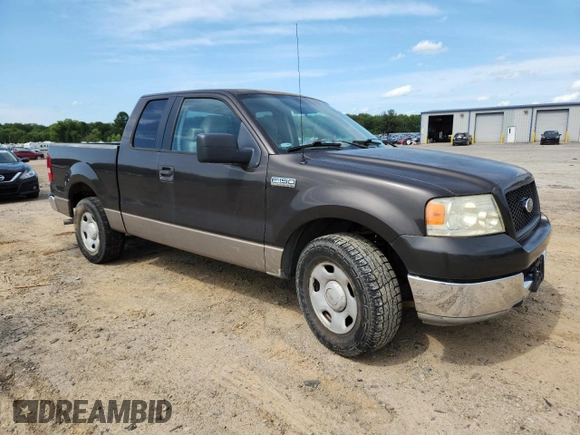2005 Ford F-150 XLT with VIN 1FTRX12565KB21614, listed as a Copart auction lot 61488075 with 202,747 mi miles and Salvage title. Bid and sale history available at DreamBid. Image 4.