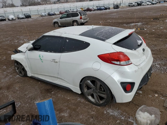 2014 Hyundai Veloster Turbo with VIN KMHTC6AEXEU193268, listed as a Copart auction lot 45005875 with 86,133 mi miles and Salvage Title. Bid and sale history available at carsss.com. Image 2.