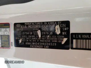 2017 Kia K900 Luxury with VIN KNALW4D45H6036529, listed as a Copart auction lot 63127755 with 114,540 mi miles and Salvage title. Bid and sale history available at DreamBid. Image 13.