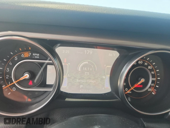 2020 Jeep Wrangler Unlimited Sahara with VIN 1C4HJXEN7LW165137, listed as a Copart auction lot 64458345 with 82,553 mi miles and Salvage title. Bid and sale history available at DreamBid. Image 9.