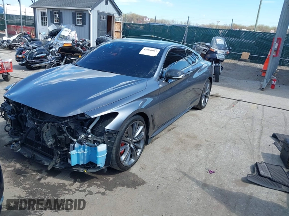 2021 Infiniti Q60 Red Sport 400 with VIN JN1FV7LLXMM560314, listed as a IAAI auction lot 41930067 with 47,818 mi miles and . Bid and sale history available at DreamBid. Image 19.