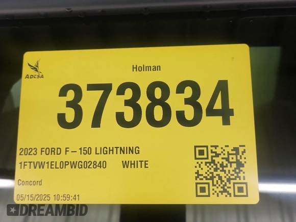 2023 Ford F-150 Lightning Pro z VIN 1FTVW1EL0PWG02840, wystawiony jako IAAI lot #42379448 z przebiegiem 52 710 mil mil oraz . Historia ofert i sprzedaży dostępna na DreamBid. Obrazek 6.