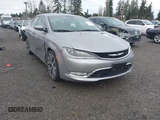 2015 Chrysler 200 C with VIN 1C3CCCCG5FN510455, listed as a IAAI auction lot 41601176 with 78,262 mi miles. Bid and sale history available at carsss.com. Image 1.