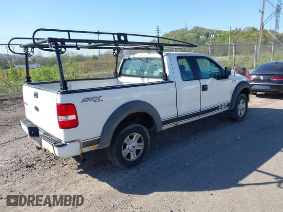 2005 Ford F-150 STX with VIN 1FTRX14W95FB53021, listed as a IAAI auction lot 42138458 with 150,885 mi miles. Bid and sale history available at carsss.com. Image 4.