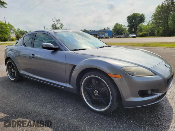 2004 Mazda RX-8 with VIN JM1FE173040113082, listed as a IAAI auction lot 42122741 with 62,483 mi miles. Bid and sale history available at carsss.com. Image 2.