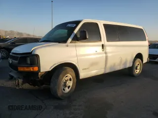 2006 Chevrolet Express Passenger z VIN 1GAGG25V461227908, wystawiony jako Copart lot #42710255 z przebiegiem 201 466 mil mil oraz Szkoda całkowita • Salvage title. Historia ofert i sprzedaży dostępna na DreamBid. Obrazek 1.