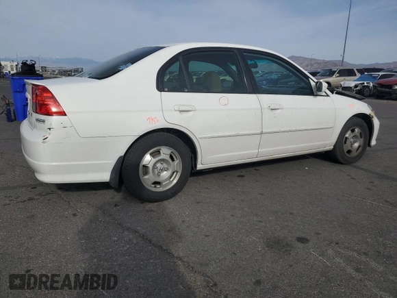 2005 Honda Civic with VIN JHMES96625S012449, listed as a Copart auction lot 51875435 with 166,452 mi miles and Salvage Title. Bid and sale history available at DreamBid. Image 3.