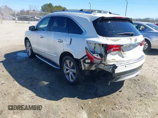 2014 Acura MDX Advance with VIN 5FRYD4H84EB001636, listed as a IAAI auction lot 41644117 with 124,460 mi miles and . Bid and sale history available at carsss.com. Image 3.