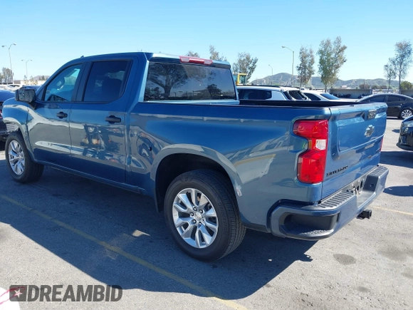 2024 Chevrolet Silverado 1500 Custom with VIN 3GCPABEK0RG293473, listed as a IAAI auction lot 41866907 with 21,266 mi miles and . Bid and sale history available at DreamBid. Image 3.