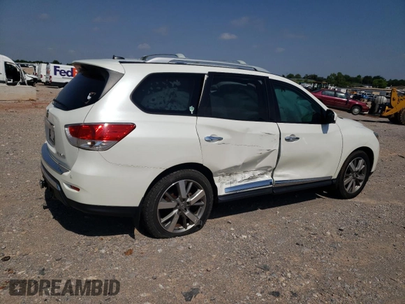 2016 Nissan Pathfinder Platinum with VIN 5N1AR2MN7GC602362, listed as a Copart auction lot 59363205 with 114,020 mi miles and Salvage title. Bid and sale history available at DreamBid. Image 3.