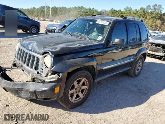 2007 Jeep Liberty Limited with VIN 1J4GK58K57W545530, listed as a Copart auction lot 86285824 with 141,007 mi miles and Salvage title. Bid and sale history available at DreamBid. Image 1.