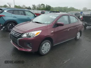 2024 Mitsubishi Mirage ES with VIN ML32FUFJXRHF09872, listed as a Copart auction lot 57054435 with 10,600 mi miles and Salvage title. Bid and sale history available at DreamBid. Image 1.