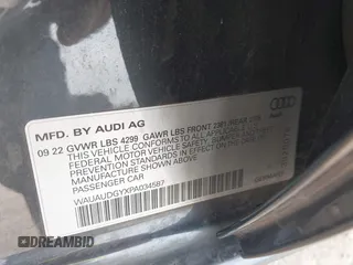 2023 Audi A3 Premium with VIN WAUAUDGYXPA034587, listed as a IAAI auction lot 41713024 with 12,077 mi miles and . Bid and sale history available at DreamBid. Image 9.