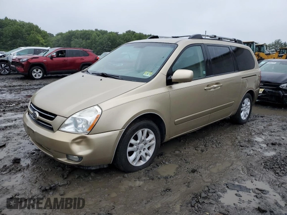 2007 Kia Sedona EX with VIN KNDMB233576140856, listed as a Copart auction lot 66734014 with 153,197 mi miles and Clean Title. Bid and sale history available at carsss.com. Image 1.