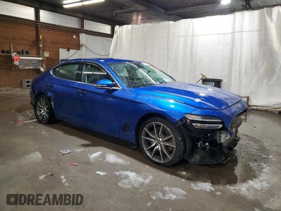 2022 Genesis G70 3.3T with VIN KMTG54TE8NU092068, listed as a Copart auction lot 85809484 with 48,319 mi miles and Salvage Title. Bid and sale history available at DreamBid. Image 4.