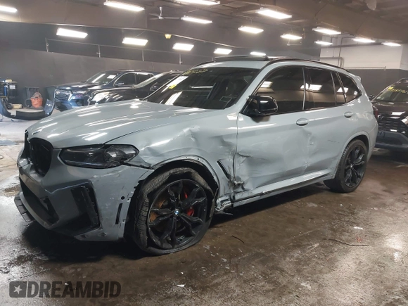 2023 BMW X3 M with VIN 5YM13EC09P9P65368, listed as a IAAI auction lot 41750837 with 27,708 mi miles and . Bid and sale history available at DreamBid. Image 2.
