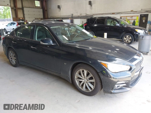2015 Infiniti Q50 Premium z VIN JN1BV7AR9FM423471, wystawiony jako IAAI lot #42641857 z przebiegiem 86 919 mil mil oraz . Historia ofert i sprzedaży dostępna na DreamBid. Obrazek 1.