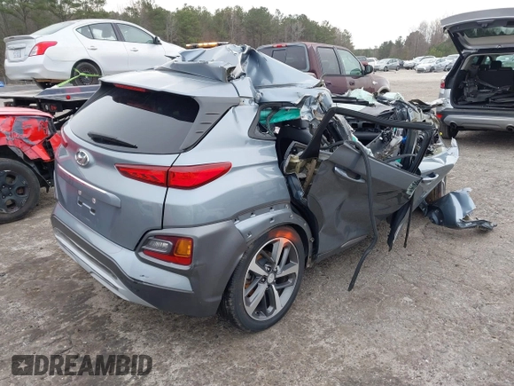 2019 Hyundai Kona Limited with VIN KM8K33A53KU246138, listed as a IAAI auction lot 41752674 with 154,670 mi miles. Bid and sale history available at carsss.com. Image 4.