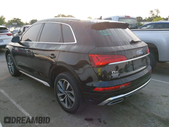 2023 Audi Q5 S line Premium with VIN WA1GAAFY0P2037363, listed as a IAAI auction lot 42372352 with 45,309 mi miles and . Bid and sale history available at DreamBid. Image 14.