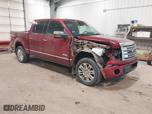 2013 Ford F-150 XL with VIN 1FTFW1ETXDFB30310, listed as a IAAI auction lot 41419674 with 122,926 mi miles. Bid and sale history available at carsss.com. Image 1.
