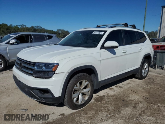 2018 Volkswagen Atlas Launch Edition with VIN 1V2BR2CA2JC509892, listed as a Copart auction lot 81272824 with 107,686 mi miles and Salvage title. Bid and sale history available at DreamBid. Image 1.