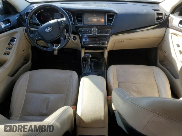 2015 Kia Cadenza Premium with VIN KNALN4D77F5173374, listed as a Copart auction lot 89330105 with 90,864 mi miles and Salvage Title. Bid and sale history available at carsss.com. Image 8.