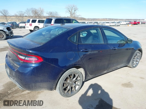 2015 Dodge Dart SXT with VIN 1C3CDFBB8FD300586, listed as a IAAI auction lot 41759747 with 161,380 mi miles. Bid and sale history available at carsss.com. Image 4.